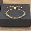 Nidin Luxury Men 4 Colors Evil Eye Beads Chain Bracelets Bangles Adjustable Party Wedding Elegant  Jewelry Gift For Female Male