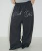 Seulliggeullou Hotfix Oversized Sweatpants [Charcoal]