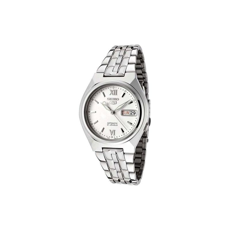

SEIKO 30 meters waterproof Automatic Steel Strap 37mm men s watch white dial SNKL59K1