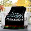 Panthers Flannel Blanket Soft All-Season Throw, Design for Camping, Car Travel, Hiking Sofa, Bed, Office Perfect Gift for Parties