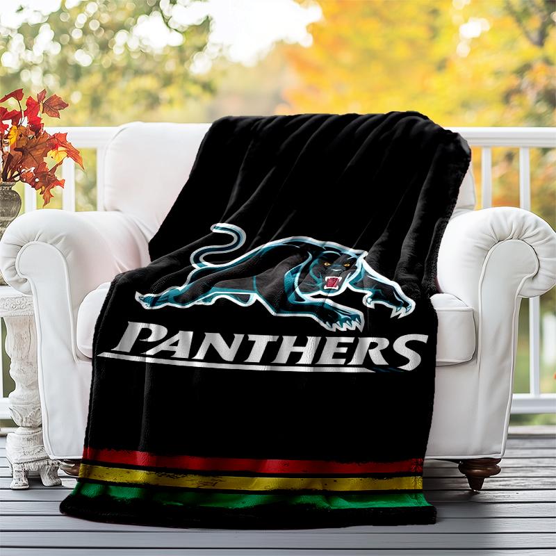 Panthers Flannel Blanket Soft All-Season Throw, Design for Camping, Car Travel, Hiking Sofa, Bed, Office Perfect Gift for Parties