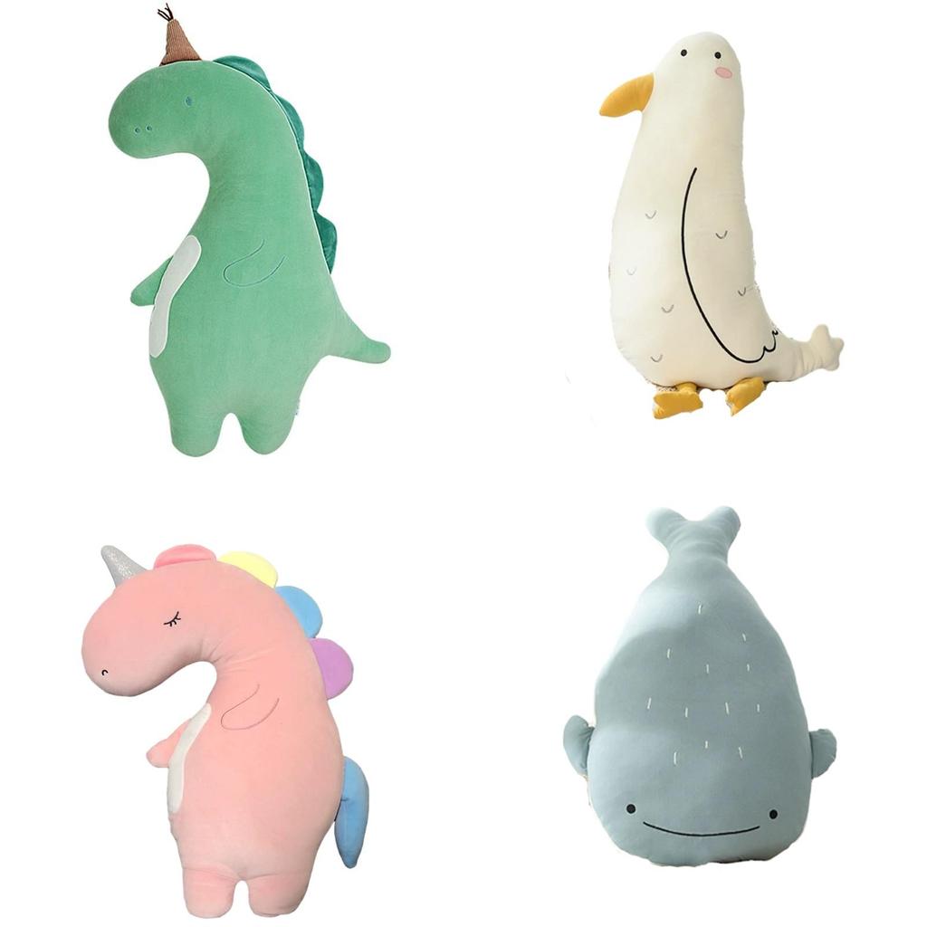 Large Soft Plush Dinosaur Pillow For Kids Cartoon Animal Design Nordic Style 75cm Height