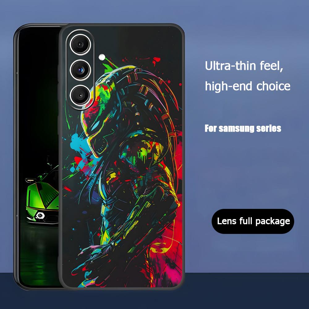 Movie P-Predator Popular Phone Case For Samsung Galaxy S25 S24 S23 S22 S21 S20 Plus Ultra Note20 Soft Black