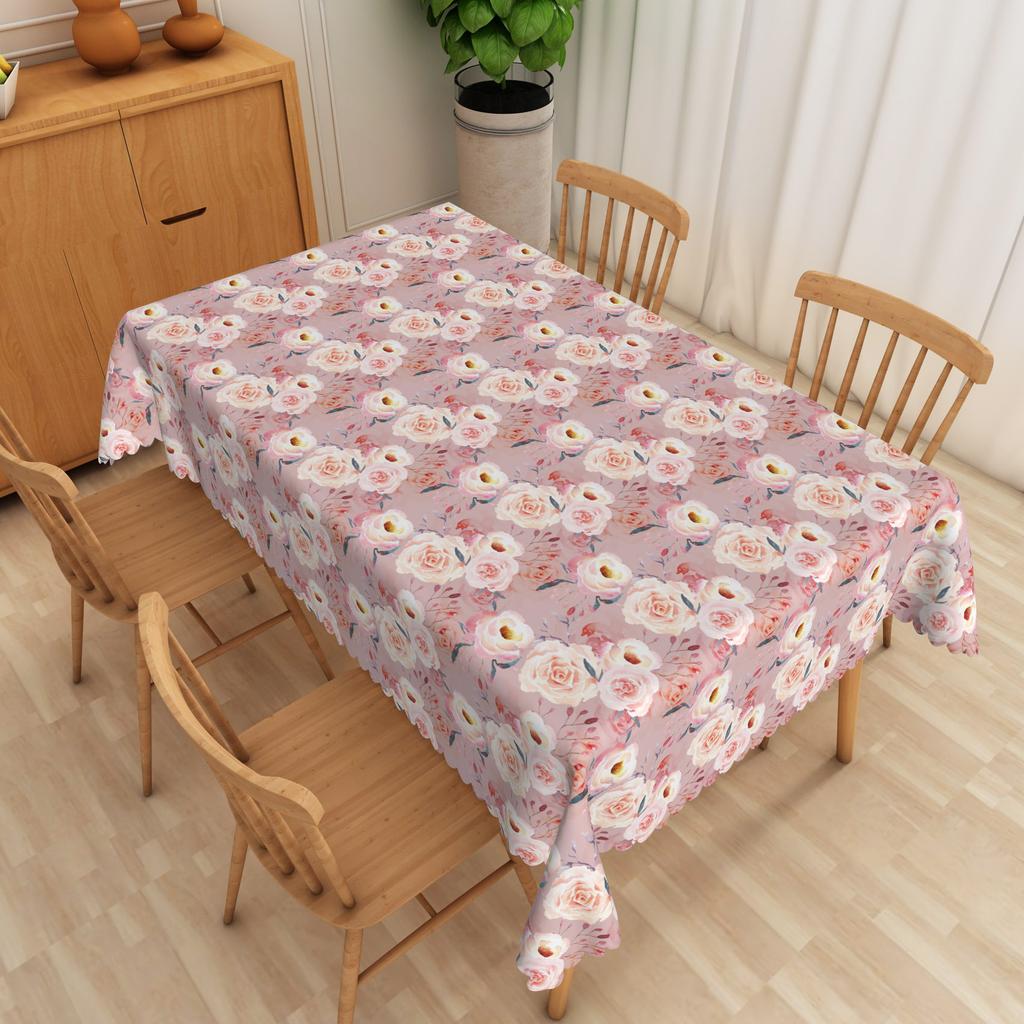 Sunflower Floral Tablecloth Plant Print Waterproof Oilproof Wedding Birthday Party Home Restaurant Dining Table Decor Repeatable