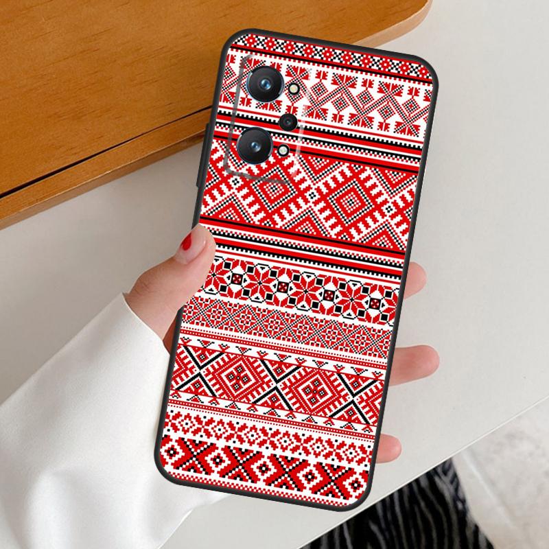 Ukraine Ornament Pattern For Realme C53 C51 C55 C67 C30 C31 C33 C35 C21Y C25s GT5 9 10 11 12 Pro Plus GT Neo 6 Case