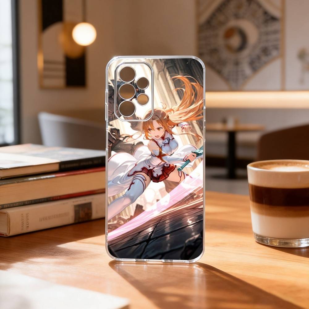 

Asuna Yuuki Anime Phone Case Transparent Silicone Soft For Samsung S25,S24,S21,S22,S23,S30,Ultra,S20,Plus,Fe Samsung S205G
