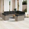 VidaXL Garden Lounge Set with Cushions 13 Pcs, Patio Sofas, Patio Furniture Set, Outdoor Furniture, Grey 3223953