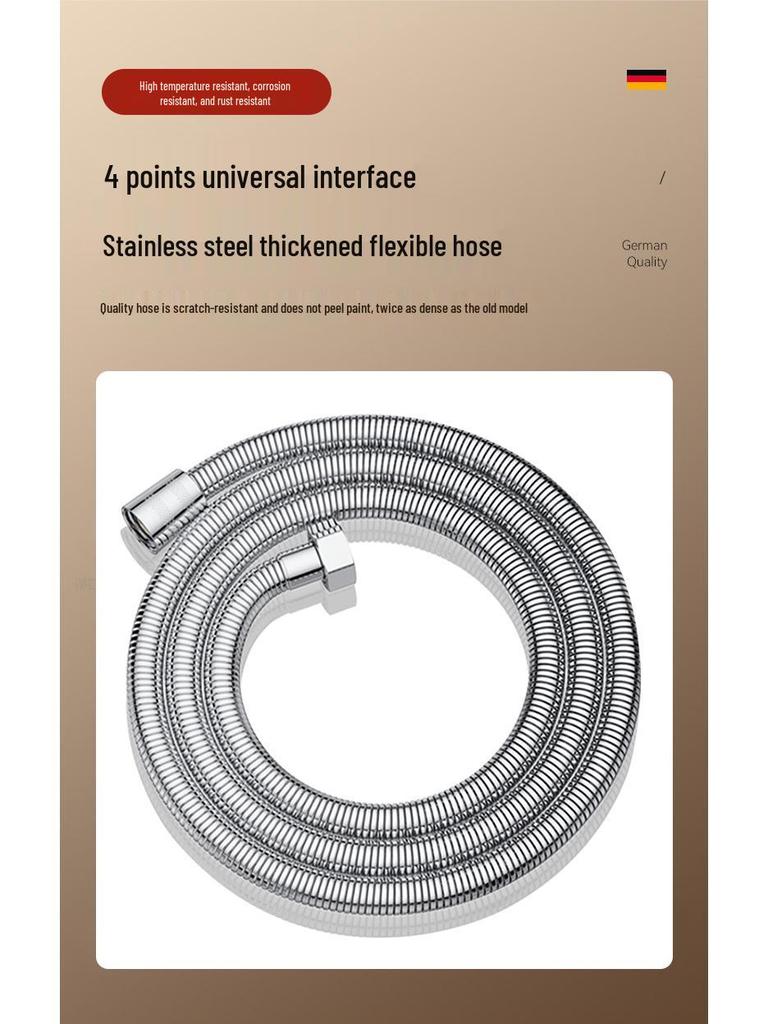 German High-Pressure Rainfall Shower Head Set - Extra Strong Water Output for Household Bathrooms