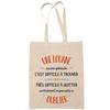 Tote Bag - PLANETEE - Another Great Louane - Fairtrade Cotton - Beige - Printed In France