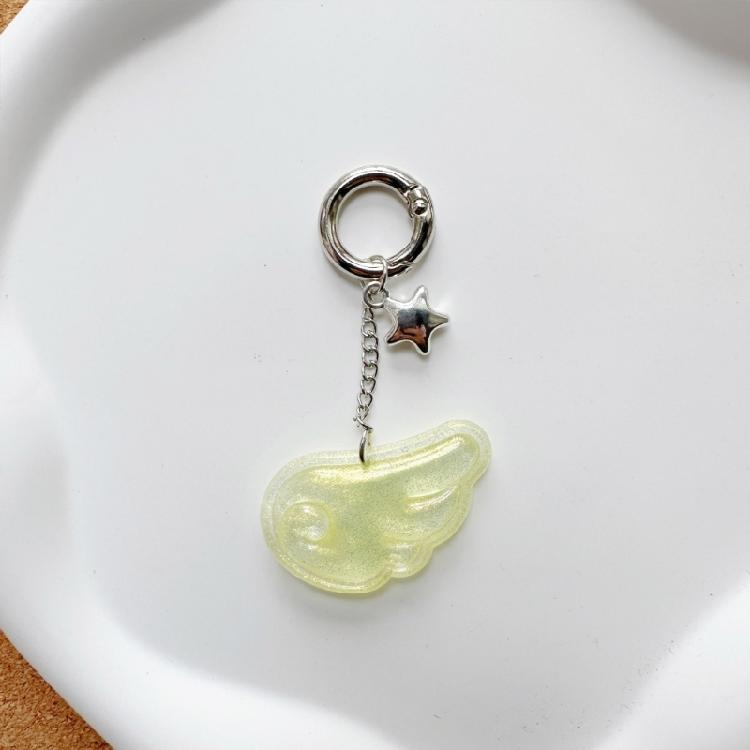 Delicate Acrylic Angel Wing Star Key Ring For Women Keys Organization Inspirational Pocket Charm Sentimental Present