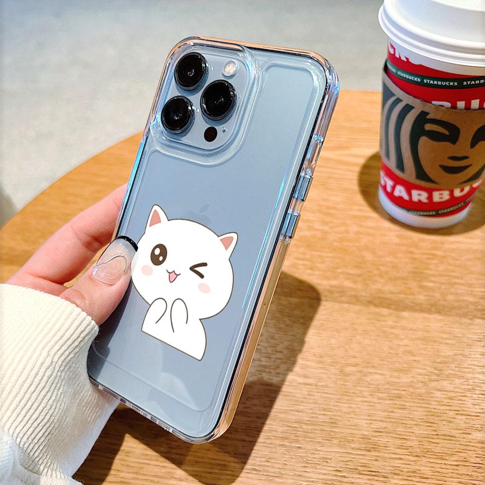 Winking Cute Cat Cartoon Phone Case for Xiaomi Redmi Note 15 14 13 12 11 10 9 8 7 Pro Plus Soft Shockproof Protective Cover