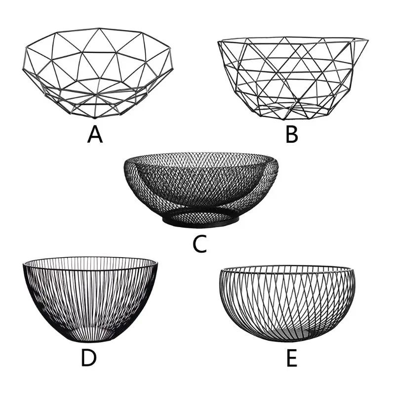 Metal Fruit Vegetable Storage Bowls Kitchen Egg Baskets Holder Nordic Minimalism  Snack Plate  Plates Ceramic