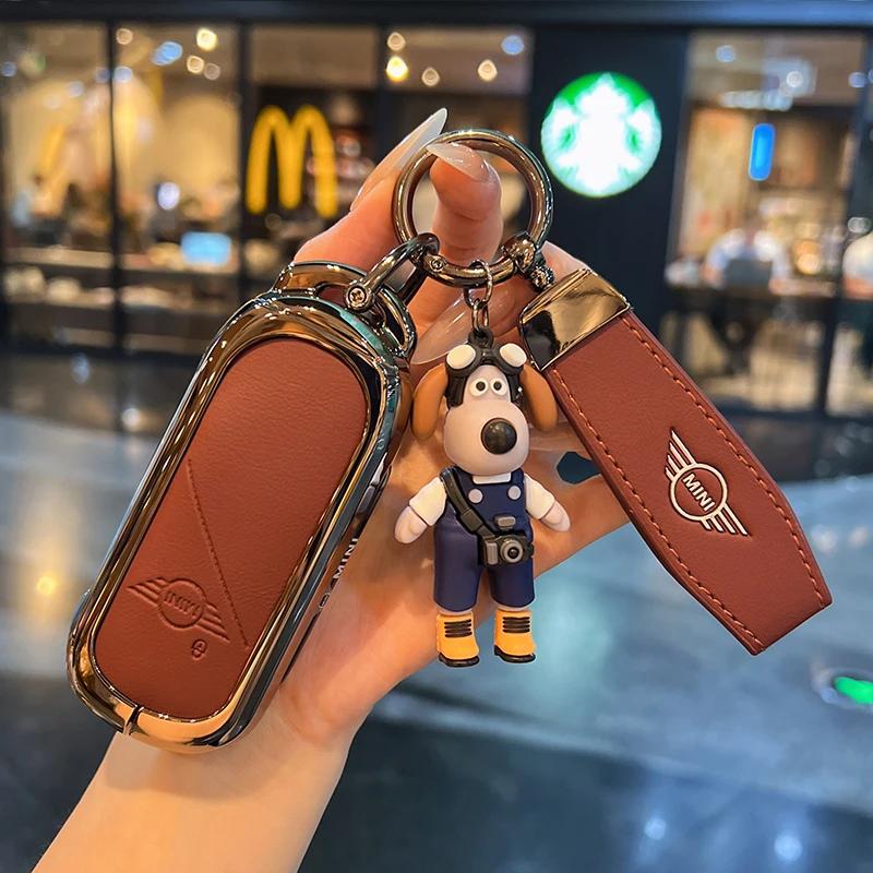 Key Protection Cover For BMW MINI Cooper J01 J05 U25 F65 MINI Aceman Electric Car Key Case Buckle Bag