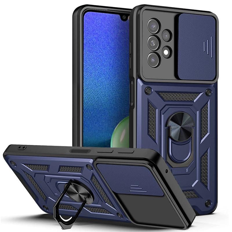 Slide Camera Lens Case for Samsung Galaxy A33 A53 A73 A13 A22 A12 S21 S22 Honor 50 Redmi Note 11 10 10C iPhone 13 12 11 Pro Max Shockproof Armor Cover
