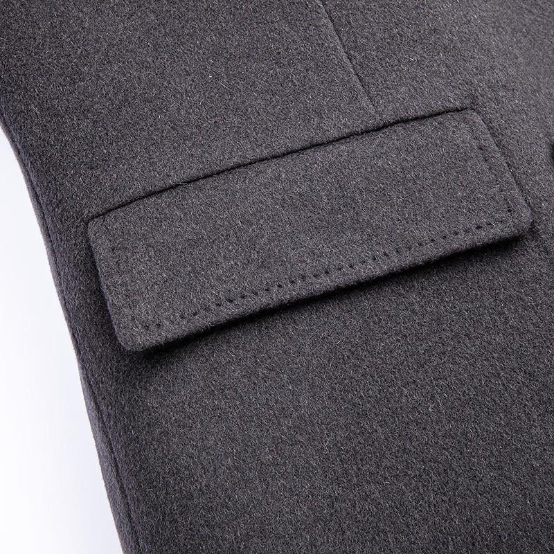 FAPAI Men's 88% Merino Wool & Silk Blend Overcoat