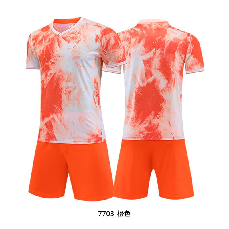 Children's football jersey, short-sleeved suit, competition training jersey, summer breathable printing, football jersey, jersey print number