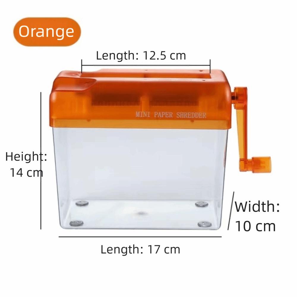 

Ручная ручка Ручной шредер ABS Документы Инструмент для резки бумаги Ручной шредер Подарок на день рождения A6-Orange
