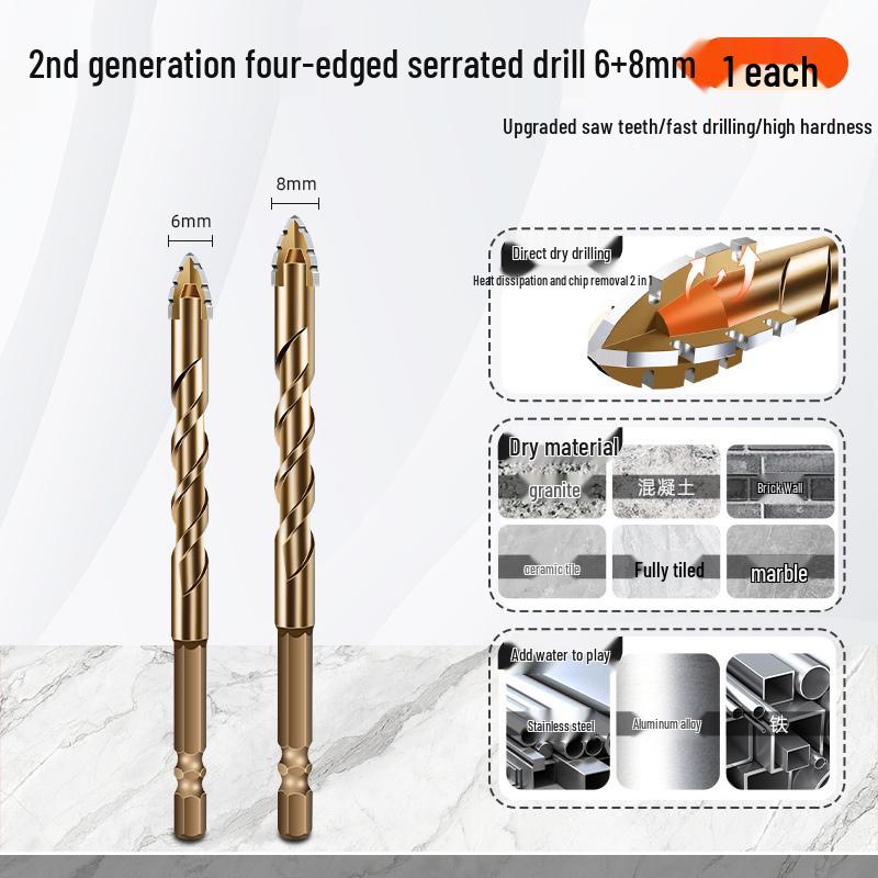 

Lichang Four-Flute Eccentric Concrete & Tile Drill Bit: High-Hardness, Super Hard Dry Drill
