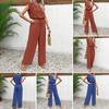 Women's Summer 2 Piece Outfit Hollow Lace Trim Sleeveless Tank Top And Wide Leg Pants Set Beach Travel Tracksuit Casual Lounge Set