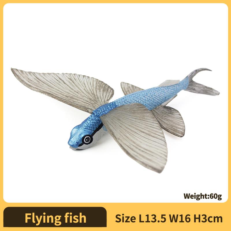 

Sea Life Flying Fish Figurine - Detailed Plastic Model Figure - Fun Educational Play Toy for Boys, Girls & Kids Ages 3+