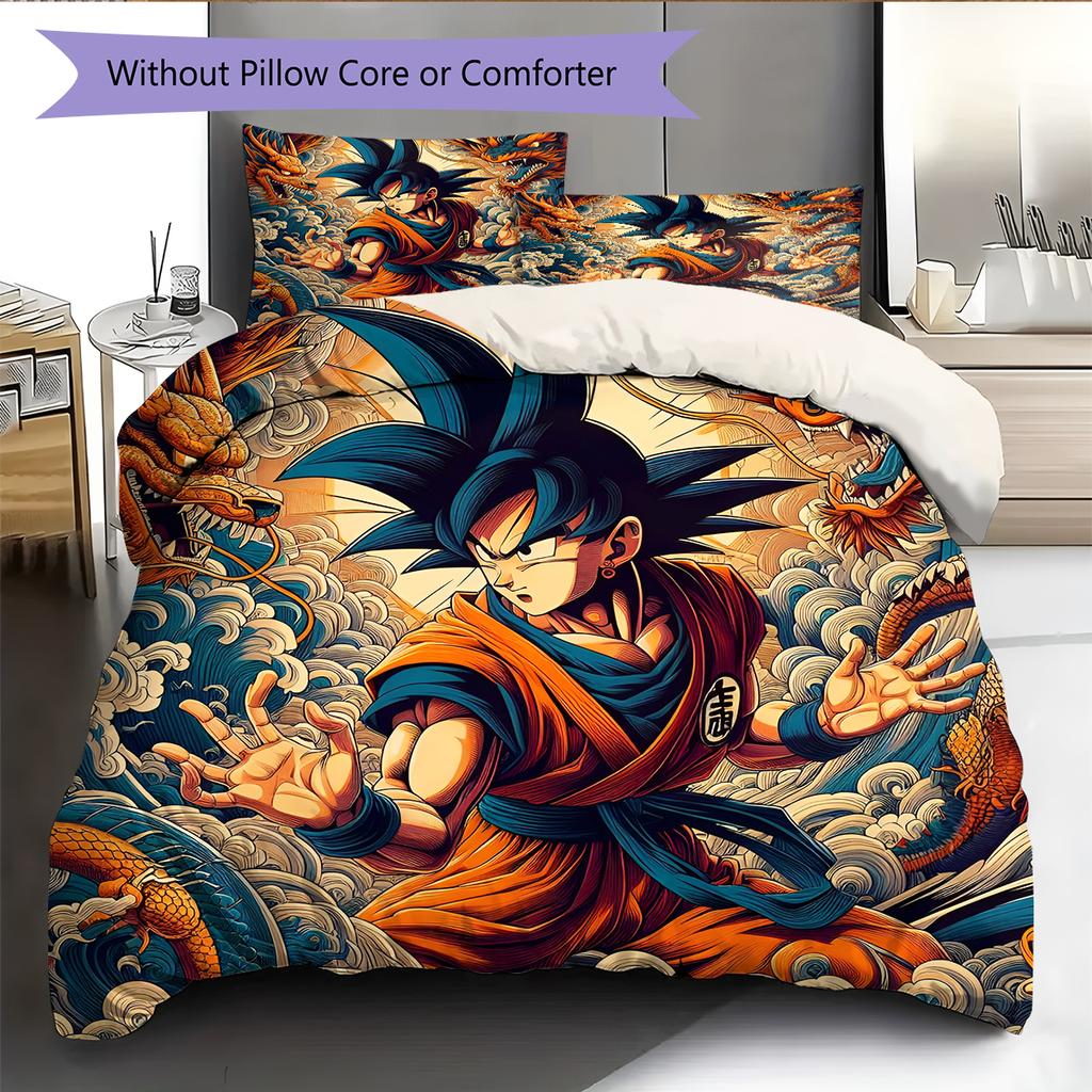 Set Copripiumino Trapuntato con Fantasia Cartone Animato Federa Decorazione per la Casa Regalo di Compleanno (1 * copripiumino + 2 * federa, senza nucleo)