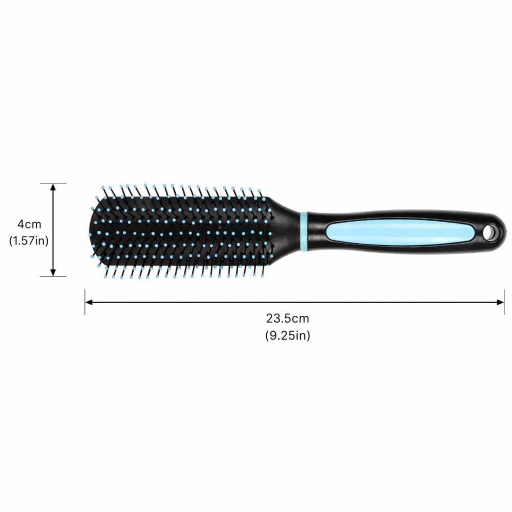3pcs Volumising 9 Row Hair Brush Gentle Curly Hair Brush Detangling Hair Brush Travel Use