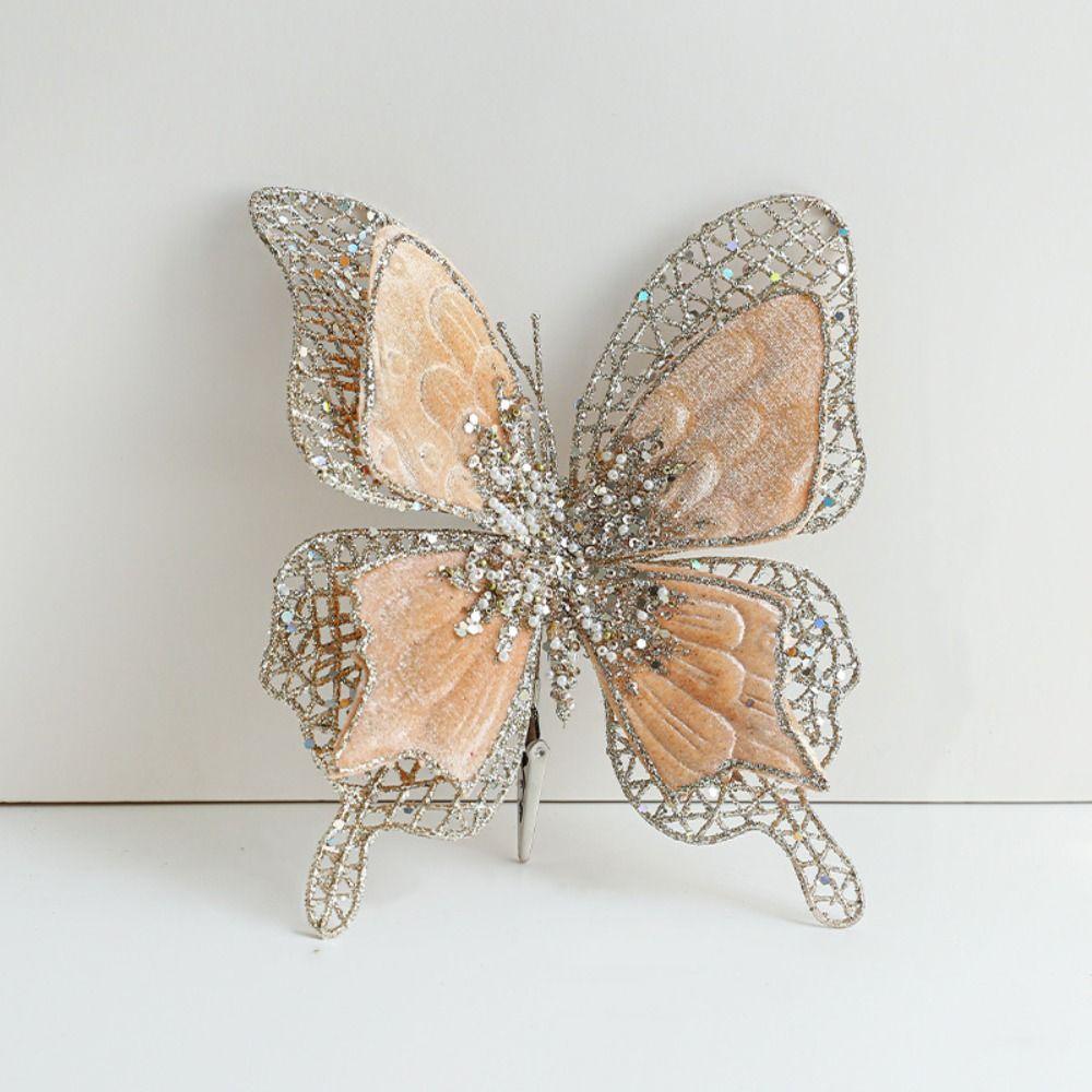 with Clip Christmas Butterfly Pendant Sparkling Holiday Decor  Home Decorations