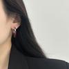 Classic Ring Ear Buckle Earrings Advanced Simple Color Splicing Atmospheric Light Luxury Niche Design Exquisite Temperament Earrings