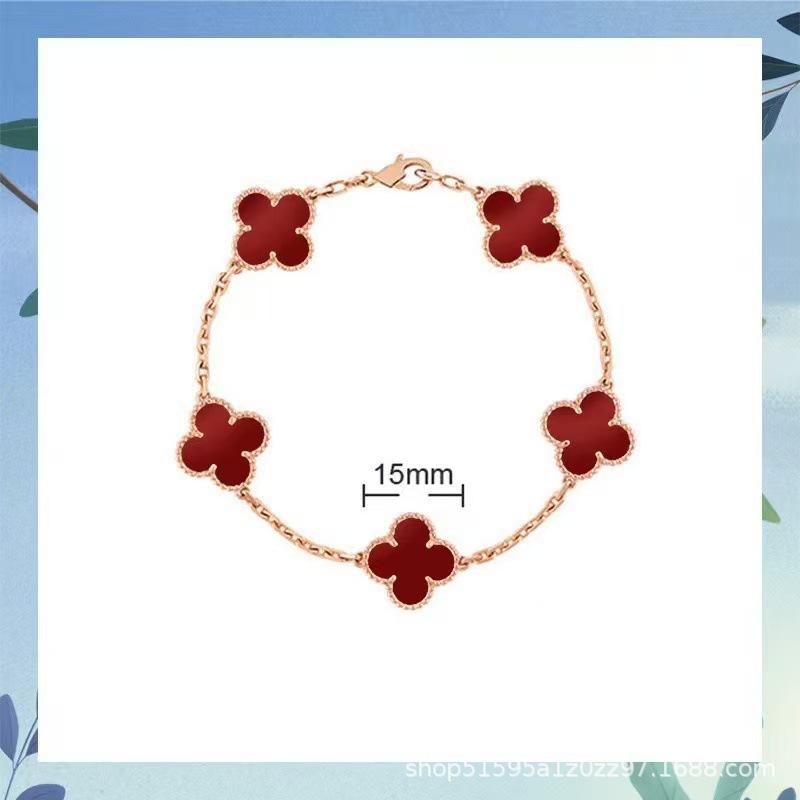 Luxury Four-leaf Clover Bracelet Unisex Versatile and Sophisticated Lucky Clover Bracelet 925