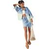 Levis Cool Series American Vintage Loose Casual Lapel Long Sleeve Denim Jacket Women Jackets Light-Blue 002Z0-0000