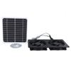 20W Solar Panel Solar Powered Dual Exhaust Fan Kit for Chicken Coops Greenhouses Sheds Pet Houses