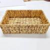 Europa Weidenkorb Rechteckiger Seegras-Korb Kasten Geflochtener Rattan-Behälter Regal-Organizer Küche Haus Badezimmer Dekor
