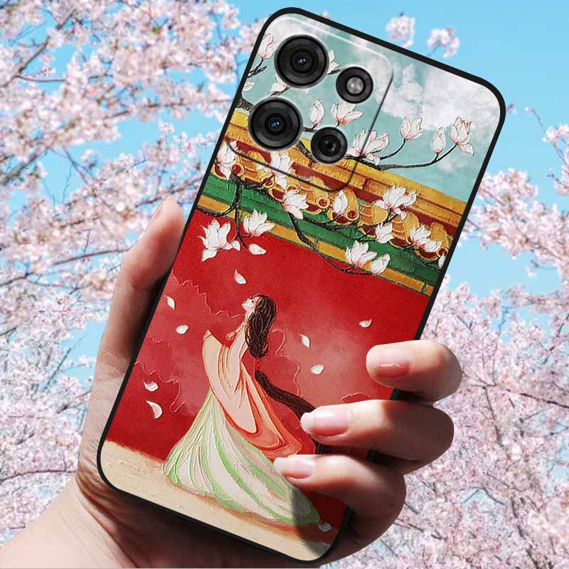 3D Relief Embossed Retro For Motorola Moto G15/ G15 Power Cases Soft Silicone Back Cover Case For Moto G75 5G 3D TPU Relief Case
