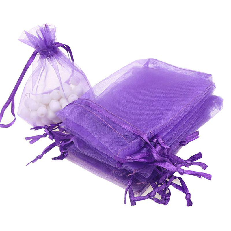 100pcs Organza Bag Christmas Drawstring Pouches Party Wedding Favor Gift Bags Small Size Multi-color for Holiday Party Favors