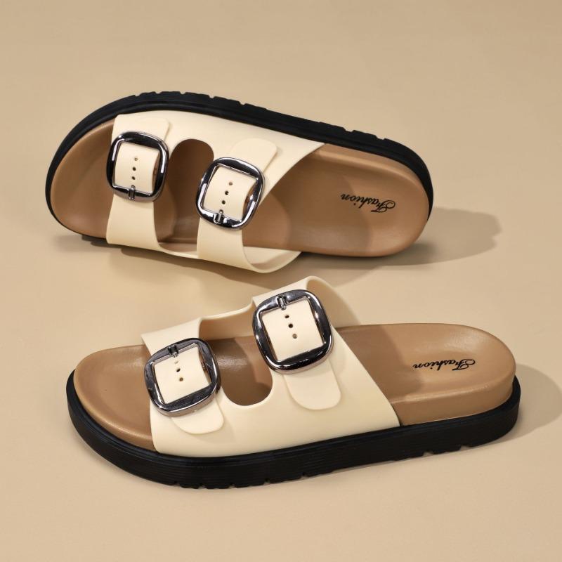 

2025 New Fashion Women s Flat Slippers Summer Outdoor Beach Sandals Female Classic Crok Buckle Sandal Lady Slides 38-39