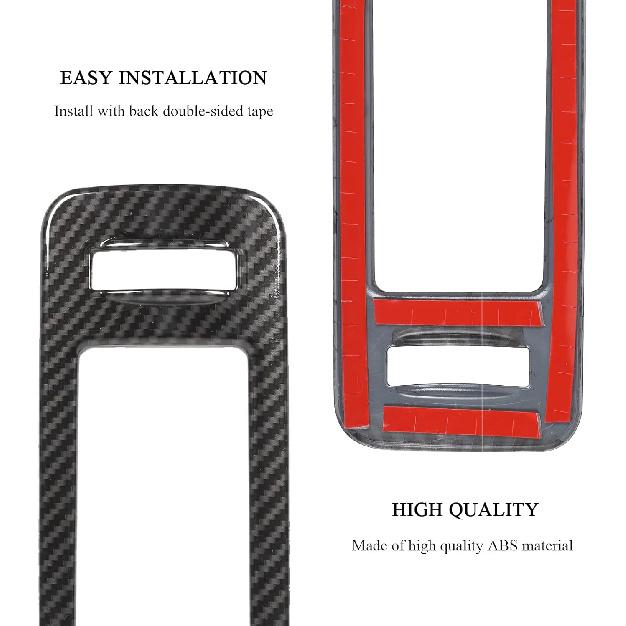 RT-TCZ Carbon Fiber Inner Door Grab Handle Cover Frame ABS Decor Trim Interior Accessories for 2004-2014 Ford Mustang