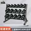 Panzhan Fixed Dumbbell Set with Three-Tier Rack
