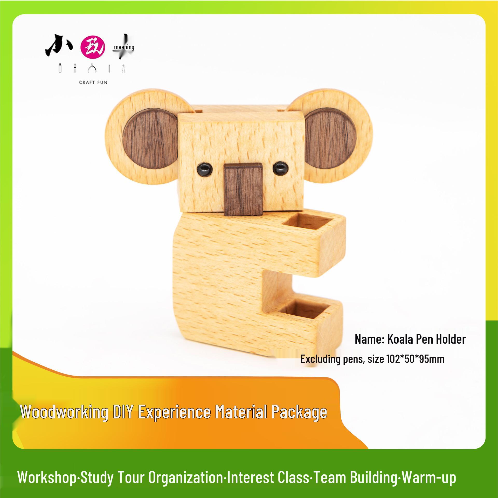 

Koala Wooden Pen Holder Kit for Children s Assembly - Woodworking Workshop Gift 102 x 50 x 95 mm