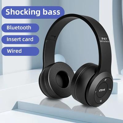 P47 Drahtloser Bluetooth-Kopfhörer mit Mikrofon Faltbare Headsets Bass HiFi-Sound Musik Stereo-Kopfhörer für Smartphones TV-Spiele