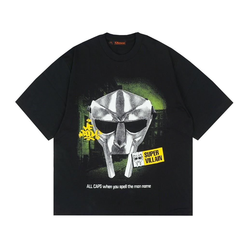 American Summer New KKONTENER MF DOOM Loose Version Men's T-shirt Retro Fashion Cotton Short-sleeved Top