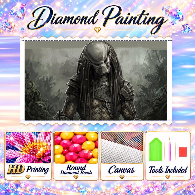 Predator Diamond Painting Kit 5D Full Drill DIY Diamond Mosaic Wall Art Home Decor