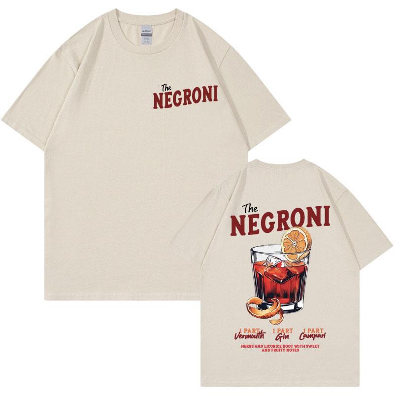 GIN AND TONIC Meme T Shirt Unisex Retro Cartoon Aesthetic T Shirts Men Summer Fashion Cotton Funny Cocktail Meme Graphic T-shirt