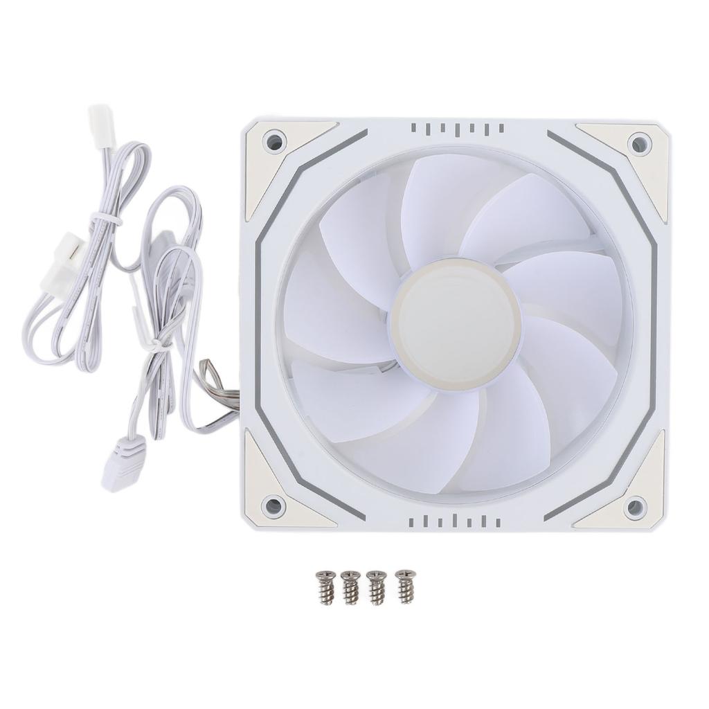 CPU Cooling Fan 120mm 3 Pin ARGB PWM Control 800 to 1800RPM LED Light Computer Cooler Fan for