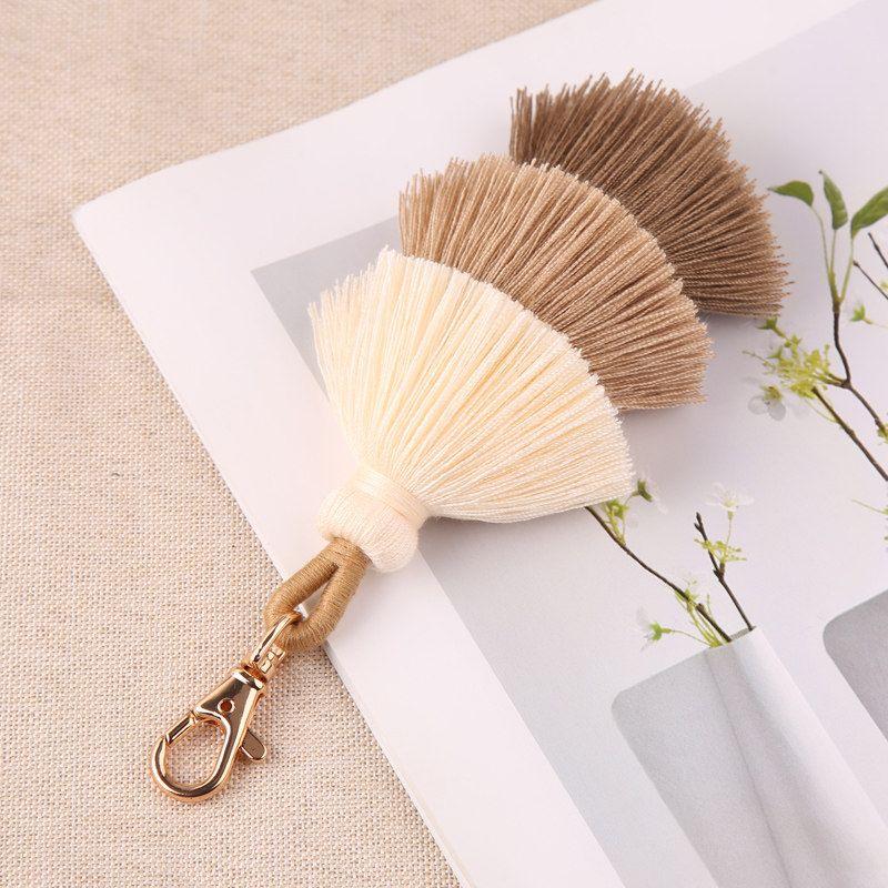 Three-Layer Cotton Tassel Pendant Bag Ornaments Ethnic Style Fashion Keychain Bohemia 3-Layer Tassel Pendant