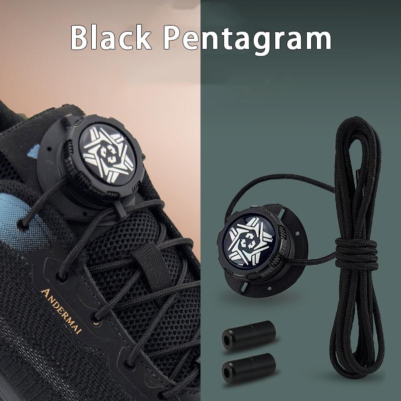 Thick Rope Automatic Shoelaces Swivel Buckle Laces Without Ties Black White Easy Installation Sneakers Shoelace Shoe Accessories