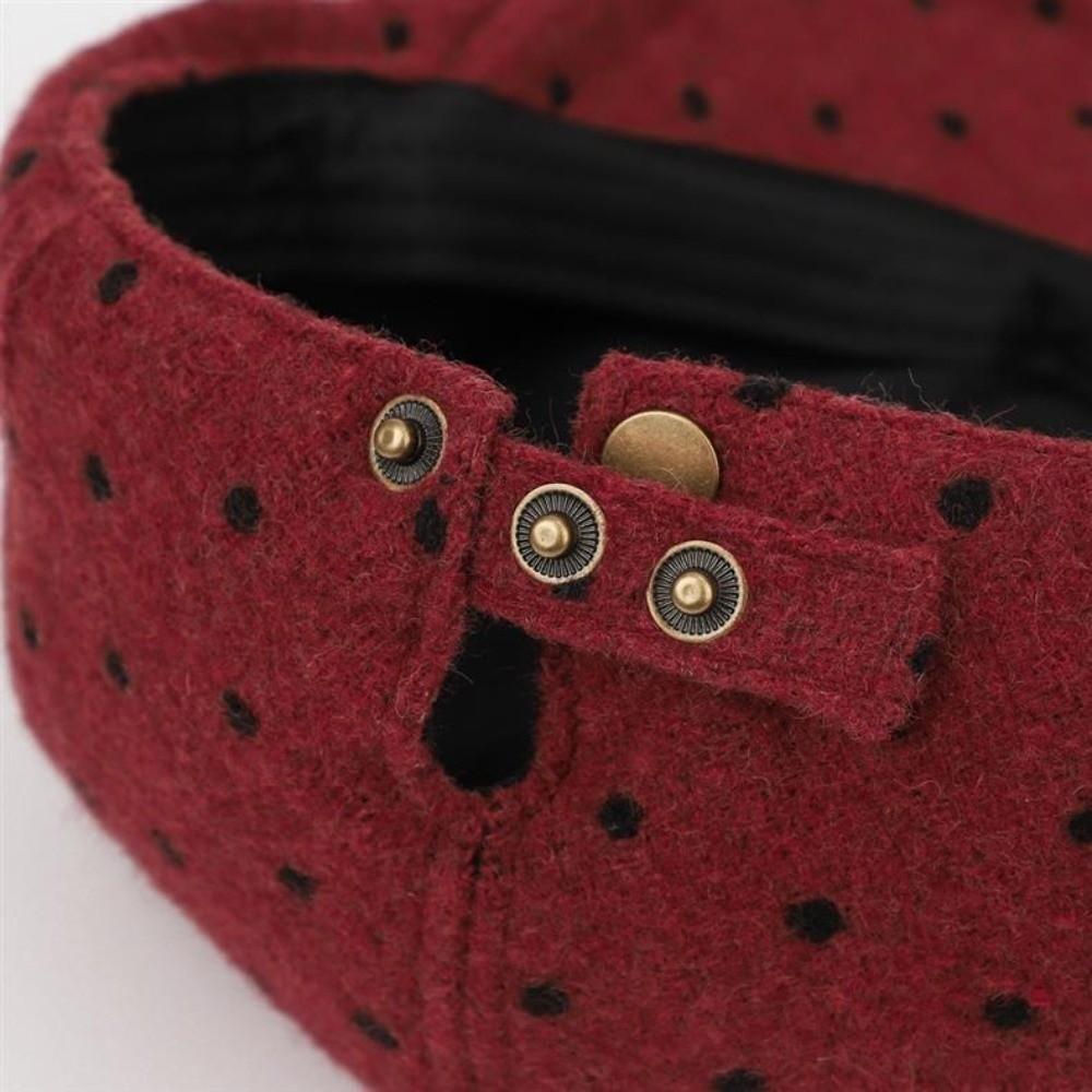 Retro Forward Hat Polka Dot Painter Beret Elegant Newsboy Cap Autumn Winter Wear