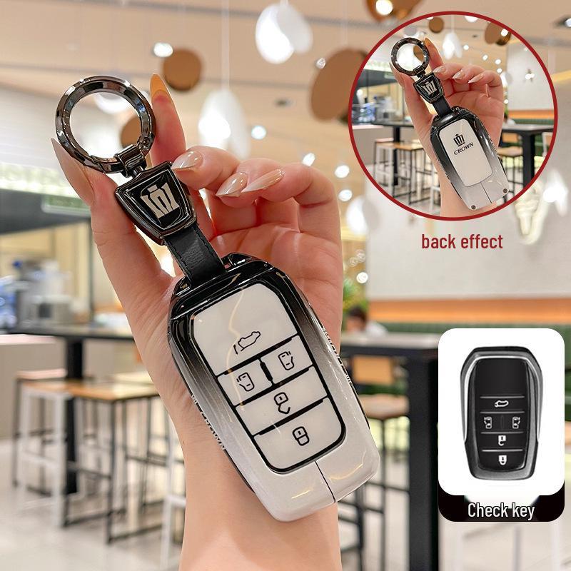 Toyota Crown 14th Gen Key Case: Premium Metal Buckle Shell