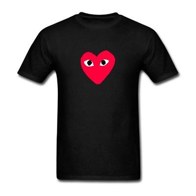 XIULUAN Men's Comme Des Garcons Logo T-shirt Size S ColorName Short Sleeve