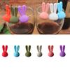 Hot 6Pcs Wine Glass Marker Creative 3D Rabbit Ears Silicone Drink Charms Wine Identifier For Champagne Cocktails