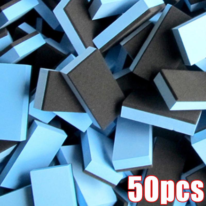 

50 шт. губка для чистки автомобильных колес, автомобильная краска, поверхность, кристалл, губка, блок, вощение, полировка, щетка для шин, аксессуары для мытья автомобиля